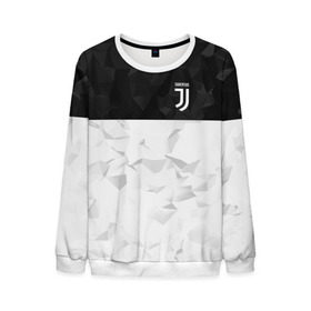 Мужской свитшот 3D с принтом Juventus 2018 Black and White в Кировске, 100% полиэстер с мягким внутренним слоем | круглый вырез горловины, мягкая резинка на манжетах и поясе, свободная посадка по фигуре | fc | juventus | спорт | спортивные | фк | футбол | футбольный клуб | ювентус