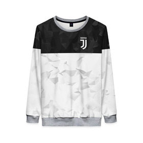 Женский свитшот 3D с принтом Juventus 2018 Black and White в Кировске, 100% полиэстер с мягким внутренним слоем | круглый вырез горловины, мягкая резинка на манжетах и поясе, свободная посадка по фигуре | fc | juventus | спорт | спортивные | фк | футбол | футбольный клуб | ювентус