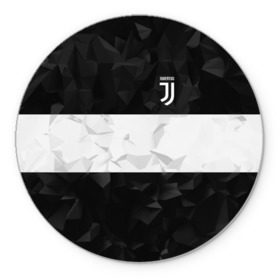 Коврик круглый с принтом Juventus 2018 White Line в Кировске, резина и полиэстер | круглая форма, изображение наносится на всю лицевую часть | Тематика изображения на принте: fc | juventus | спорт | спортивные | фк | футбол | футбольный клуб | ювентус