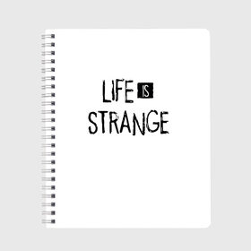 Тетрадь с принтом Life is Strange в Кировске, 100% бумага | 48 листов, плотность листов — 60 г/м2, плотность картонной обложки — 250 г/м2. Листы скреплены сбоку удобной пружинной спиралью. Уголки страниц и обложки скругленные. Цвет линий — светло-серый
 | life is strange 2 | игра | лайф ис стрэндж | надпись