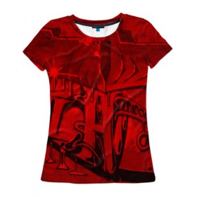 Женская футболка 3D с принтом Уличное граффити в Кировске, 100% полиэфир ( синтетическое хлопкоподобное полотно) | прямой крой, круглый вырез горловины, длина до линии бедер | color | graffity | urban | город | граффити | краски | уличное искусство