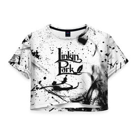Женская футболка 3D укороченная с принтом Linkin Park в Кировске, 100% полиэстер | круглая горловина, длина футболки до линии талии, рукава с отворотами | chester bennington | linkin park | беннингтон честер | линкин парк