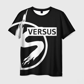 Мужская футболка 3D с принтом VERSUS в Кировске, 100% полиэфир | прямой крой, круглый вырез горловины, длина до линии бедер | Тематика изображения на принте: battle | versus | батл | версус