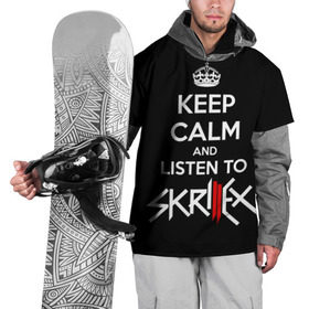 Накидка на куртку 3D с принтом Skrillex keep calm в Кировске, 100% полиэстер |  | dub step | dubstep | keep calm | skrillex | даб степ | дабстеп | диджей | драм энд басс | скрилекс