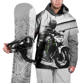 Накидка на куртку 3D с принтом Kawasaki в Кировске, 100% полиэстер |  | motorbike | motorcycle | race | rider | ryder | speed | yamaha | байк | гонки | гонщик | кавасаки | мото | мотобайк | мотоцикл | райдер | скорость | ямаха