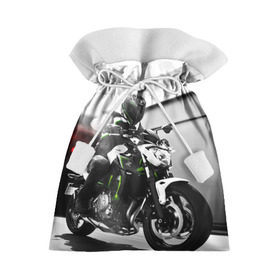 Подарочный 3D мешок с принтом Kawasaki в Кировске, 100% полиэстер | Размер: 29*39 см | Тематика изображения на принте: motorbike | motorcycle | race | rider | ryder | speed | yamaha | байк | гонки | гонщик | кавасаки | мото | мотобайк | мотоцикл | райдер | скорость | ямаха