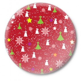 Значок с принтом Дуx рождества в Кировске,  металл | круглая форма, металлическая застежка в виде булавки | Тематика изображения на принте: 
