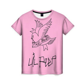 Женская футболка 3D с принтом LIL PEEP. Cry Baby в Кировске, 100% полиэфир ( синтетическое хлопкоподобное полотно) | прямой крой, круглый вырез горловины, длина до линии бедер | lil peep. cry baby | лил пип