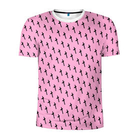 Мужская футболка 3D спортивная с принтом LiL PEEP Pattern в Кировске, 100% полиэстер с улучшенными характеристиками | приталенный силуэт, круглая горловина, широкие плечи, сужается к линии бедра | lil peep. cry baby | лил пип