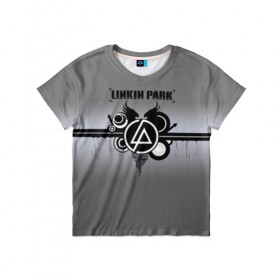 Детская футболка 3D с принтом Linkin Park в Кировске, 100% гипоаллергенный полиэфир | прямой крой, круглый вырез горловины, длина до линии бедер, чуть спущенное плечо, ткань немного тянется | 