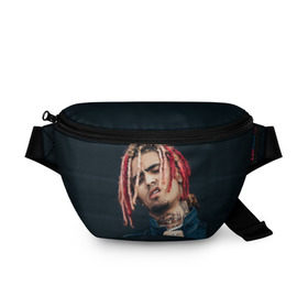 Поясная сумка 3D с принтом Lil Pump в Кировске, 100% полиэстер | плотная ткань, ремень с регулируемой длиной, внутри несколько карманов для мелочей, основное отделение и карман с обратной стороны сумки застегиваются на молнию | esketit | esskeetit | gang | lil | pump | rap | качер | лил | маленький | насос | памп | репер | рэпер | рэппер | с дредами | эшкере | эшкерее | эшкереее | эшкерееее | эщкере | эщкерее | эщкереее | эщкерееее