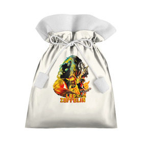 Подарочный 3D мешок с принтом Led Zeppelin в Кировске, 100% полиэстер | Размер: 29*39 см | Тематика изображения на принте: 