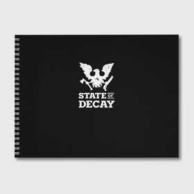 Альбом для рисования с принтом State of Decay в Кировске, 100% бумага
 | матовая бумага, плотность 200 мг. | Тематика изображения на принте: decay | horror | state | игра | стадия | хоррор