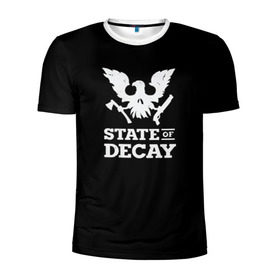 Мужская футболка 3D спортивная с принтом State of Decay в Кировске, 100% полиэстер с улучшенными характеристиками | приталенный силуэт, круглая горловина, широкие плечи, сужается к линии бедра | decay | horror | state | игра | стадия | хоррор