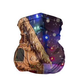 Бандана-труба 3D с принтом Мастерская Деда Мороза в Кировске, 100% полиэстер, ткань с особыми свойствами — Activecool | плотность 150‒180 г/м2; хорошо тянется, но сохраняет форму | елка | зима | мороз | новый год | символ | снег | снежинки