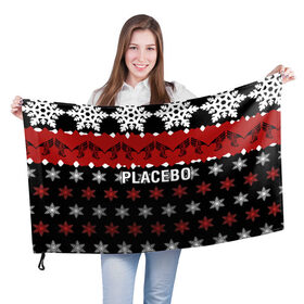 Флаг 3D с принтом Placebo в Кировске, 100% полиэстер | плотность ткани — 95 г/м2, размер — 67 х 109 см. Принт наносится с одной стороны | 