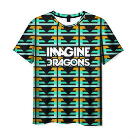 Мужская футболка 3D с принтом Imagine Dragons в Кировске, 100% полиэфир | прямой крой, круглый вырез горловины, длина до линии бедер | альтернативный | американская | группа | драгонс | имеджин | инди | индирок | поп | рок | электроник