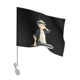 Флаг для автомобиля с принтом Black Clover в Кировске, 100% полиэстер | Размер: 30*21 см | black clover | manga | аниме | астер | магия | манга | черный клевер