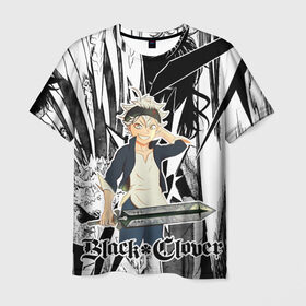 Мужская футболка 3D с принтом Black Clover в Кировске, 100% полиэфир | прямой крой, круглый вырез горловины, длина до линии бедер | black clover | manga | аниме | астер | магия | манга | черный клевер