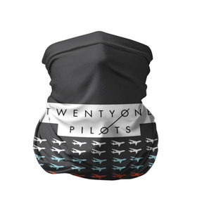 Бандана-труба 3D с принтом Twenty One Pilots Planes Brand в Кировске, 100% полиэстер, ткань с особыми свойствами — Activecool | плотность 150‒180 г/м2; хорошо тянется, но сохраняет форму | rock | t.o.p. | top | twenty one pilots | рок