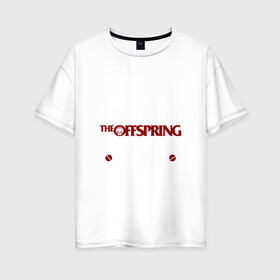 Женская футболка хлопок Oversize с принтом Я прост хочу слушать Offspring в Кировске, 100% хлопок | свободный крой, круглый ворот, спущенный рукав, длина до линии бедер
 | Тематика изображения на принте: offspring | офспринг | оффспринг | рок