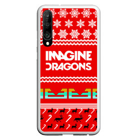 Чехол для Honor P30 с принтом Праздничный Imagine Dragons в Кировске, Силикон | Область печати: задняя сторона чехла, без боковых панелей | Тематика изображения на принте: dragons | imagine | альтернативный | американская | арена | бэн макки | группа | драгонс | дэн | дэн рейнольдс | знак | имеджин | инди | индирок | красный | надпись | новогодний | новый год | поп | праздник