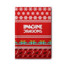 Обложка для автодокументов с принтом Праздничный Imagine Dragons в Кировске, натуральная кожа |  размер 19,9*13 см; внутри 4 больших “конверта” для документов и один маленький отдел — туда идеально встанут права | Тематика изображения на принте: dragons | imagine | альтернативный | американская | арена | бэн макки | группа | драгонс | дэн | дэн рейнольдс | знак | имеджин | инди | индирок | красный | надпись | новогодний | новый год | поп | праздник