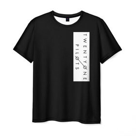 Мужская футболка 3D с принтом Twenty One Pilots под углом в Кировске, 100% полиэфир | прямой крой, круглый вырез горловины, длина до линии бедер | rock | t.o.p. | top | twenty one pilots | рок