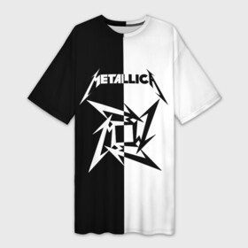 Платье-футболка 3D с принтом Metallica в Кировске,  |  | metallica | группа | джеймс хэтфилд | кирк хэмметт | ларс ульрих | метал | металика | металлика | миталика | музыка | роберт трухильо | рок | трэш | трэшметал | хард | хардрок | хеви | хевиметал