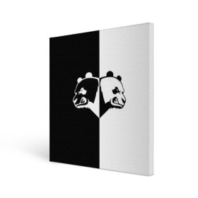 Холст квадратный с принтом Панда в Кировске, 100% ПВХ |  | Тематика изображения на принте: бамбук | бамбуковый медведь | белый | голова | два | животное | злость | красная книга | крутой | мишка | оскал | панда | прикольный | тату | цвета | чб | черный | ярость