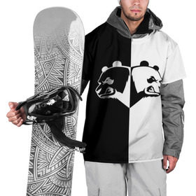 Накидка на куртку 3D с принтом Панда в Кировске, 100% полиэстер |  | бамбук | бамбуковый медведь | белый | голова | два | животное | злость | красная книга | крутой | мишка | оскал | панда | прикольный | тату | цвета | чб | черный | ярость