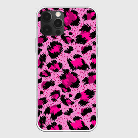 Чехол для iPhone 12 Pro Max с принтом Розовый леопард в Кировске, Силикон |  | Тематика изображения на принте: гепард | леопард