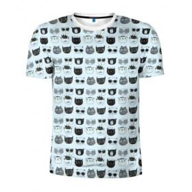 Мужская футболка 3D спортивная с принтом Крутые котишки в Кировске, 100% полиэстер с улучшенными характеристиками | приталенный силуэт, круглая горловина, широкие плечи, сужается к линии бедра | 