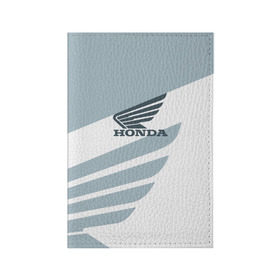 Обложка для паспорта матовая кожа с принтом Honda в Кировске, натуральная матовая кожа | размер 19,3 х 13,7 см; прозрачные пластиковые крепления | car | honda | moto | motorbike | race | авто | автомобиль | гонки | марка | машина | мотоцикл | хонда