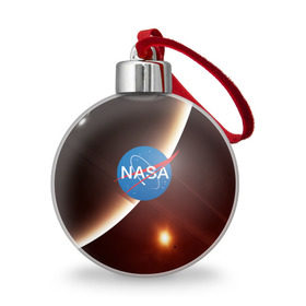 Ёлочный шар с принтом NASA SPACE в Кировске, Пластик | Диаметр: 77 мм | galaxy | nasa | space | астрономия | известные | космос | наса | планеты | сатурн