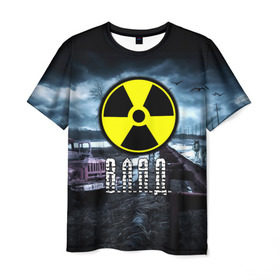 Мужская футболка 3D с принтом S.T.A.L.K.E.R. - В.Л.А.Д. в Кировске, 100% полиэфир | прямой крой, круглый вырез горловины, длина до линии бедер | stalker | влад | владислав | припять | радиация | сталкер | чернобыль