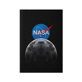 Обложка для паспорта матовая кожа с принтом NASA MOON в Кировске, натуральная матовая кожа | размер 19,3 х 13,7 см; прозрачные пластиковые крепления | Тематика изображения на принте: galaxy | moon | nasa | space | астрономия | известные | космос | луна | наса | планет