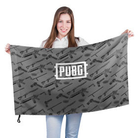 Флаг 3D с принтом PUBG WEAPONS в Кировске, 100% полиэстер | плотность ткани — 95 г/м2, размер — 67 х 109 см. Принт наносится с одной стороны | playerunknowns battlegrounds | pubg