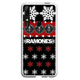 Чехол для Honor P Smart Z с принтом Праздничный Ramones в Кировске, Силикон | Область печати: задняя сторона чехла, без боковых панелей | ramones | группа | джонни | джоуи | ди ди томми | знак | красный | марк | надпись | новогодний | новый год | панк | поп | праздник | раманес | раманэс | рамон | рамонес | рамонэс | рамоун | рамоунз | рамоунс