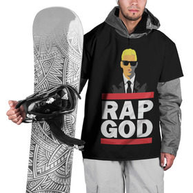 Накидка на куртку 3D с принтом Rap God Eminem в Кировске, 100% полиэстер |  | actor | american rapper | composer | eminem | music | rap | rap god | record producer |   | актёр | американский | композитор | музыка | музыкальный продюсер | рэп | рэпер