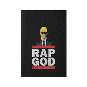 Обложка для паспорта матовая кожа с принтом Rap God Eminem в Кировске, натуральная матовая кожа | размер 19,3 х 13,7 см; прозрачные пластиковые крепления | actor | american rapper | composer | eminem | music | rap | rap god | record producer |   | актёр | американский | композитор | музыка | музыкальный продюсер | рэп | рэпер