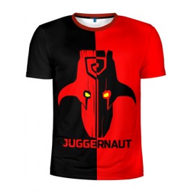 Мужская футболка 3D спортивная с принтом Juggernaut в Кировске, 100% полиэстер с улучшенными характеристиками | приталенный силуэт, круглая горловина, широкие плечи, сужается к линии бедра | jaggernaut | jugernaut | герой | джаггернаут | джагернаут | дота