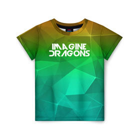 Детская футболка 3D с принтом IMAGINE DRAGONS в Кировске, 100% гипоаллергенный полиэфир | прямой крой, круглый вырез горловины, длина до линии бедер, чуть спущенное плечо, ткань немного тянется | геометрия | градиент | драгонс | треугольники