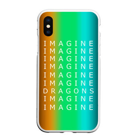 Чехол для iPhone XS Max матовый с принтом IMAGINE DRAGONS в Кировске, Силикон | Область печати: задняя сторона чехла, без боковых панелей | evolve | imagine dragons | new age | вокалист | группа | драгонс | известные | личности | надписи | реп | рок | триколор | фирменные цвета | яркие