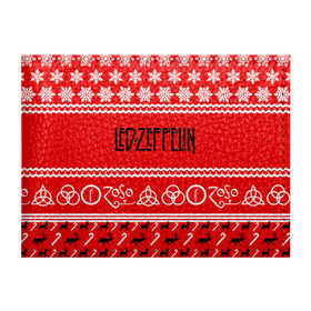 Обложка для студенческого билета с принтом Праздничный Led Zeppelin в Кировске, натуральная кожа | Размер: 11*8 см; Печать на всей внешней стороне | led zeppelin | блюз | группа | джимми пейдж | джон генри бонэм | джон пол джонс | знак | красный | лед зепелен | лед зеппелин | метал | надпись | новогодний | новый год | праздник | роберт плант | рождество