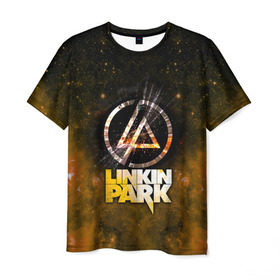 Мужская футболка 3D с принтом Linkin Park космос в Кировске, 100% полиэфир | прямой крой, круглый вырез горловины, длина до линии бедер | bennington | chester | linkin park | альтернативный | беннингтон | группа | ленкин | линкин | майк | метал | музыкант | ню | нюметал | парк | певец | рок | рэп | честер | электроник