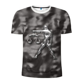 Мужская футболка 3D спортивная с принтом Весы в Кировске, 100% полиэстер с улучшенными характеристиками | приталенный силуэт, круглая горловина, широкие плечи, сужается к линии бедра | 