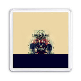 Магнит 55*55 с принтом Группа Linkin Park в Кировске, Пластик | Размер: 65*65 мм; Размер печати: 55*55 мм | 