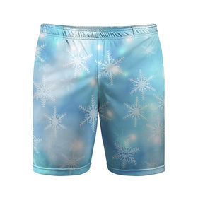 Мужские шорты 3D спортивные с принтом Волшебство Нового года в Кировске,  |  | елка | зима | мороз | новый год | снег | снежинки
