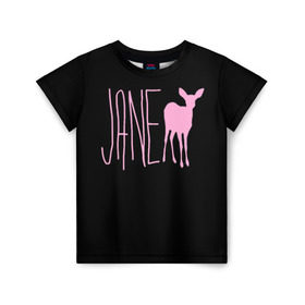Детская футболка 3D с принтом Мах. Life is Strange в Кировске, 100% гипоаллергенный полиэфир | прямой крой, круглый вырез горловины, длина до линии бедер, чуть спущенное плечо, ткань немного тянется | deer | jane | life is strange | pink | олень | розовый